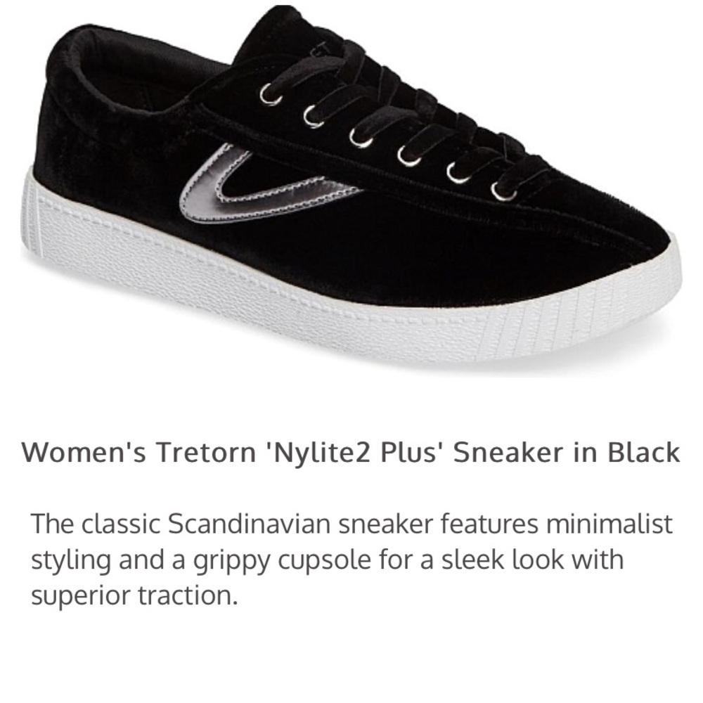 Tretorn nylite Black Velvet lace up sneakers 6